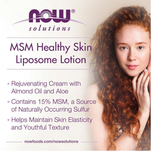 NOW Foods, Solutions, MSM Healthy Skin, липосомный лосьон с МСМ, 237 мл (8 жидких унций)