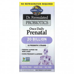 Garden of Life, Dr. Formulated Probiotics, ежедневные пренатальные витамины для приема один раз в день, 30 вегетарианских капсул