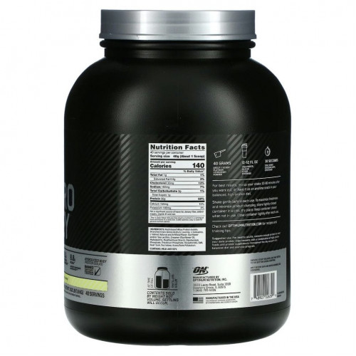 Optimum Nutrition, Platinum Hydrowhey, Velocity Vanilla, 3.5 lbs (1,590 g)