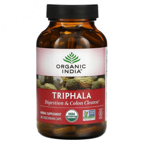 Organic India, Трифала, 180 вегетарианских капсул