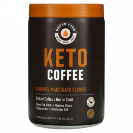 RAPIDFIRE, Keto Coffee, макиато с карамелью, 225 г (7,93 унции)