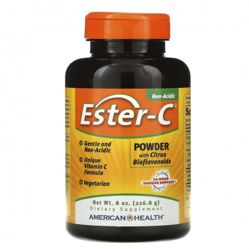 American Health, Ester-C, порошок с цитрусовыми биофлавоноидами, 226,8 г (8 унций)