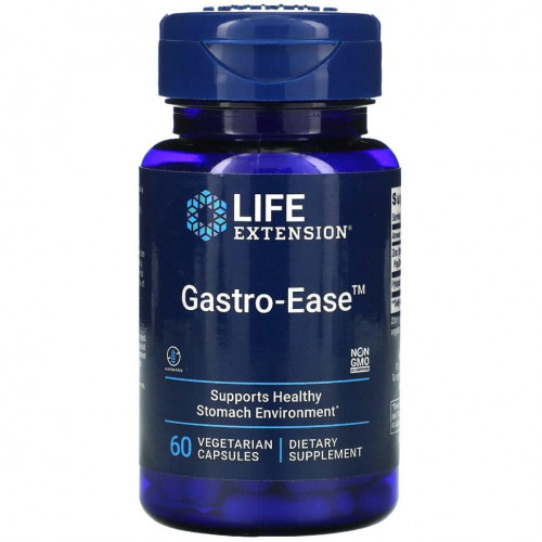 Life Extension, Gastro-Ease, 60 вегетарианских капсул