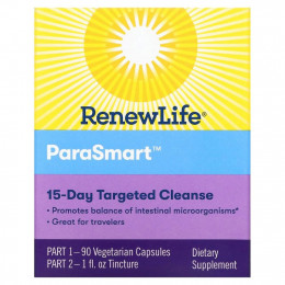 Renew Life, Направленное действие, ParaSmart, микробиологическое очищение, 15-дневная программа из 2 частей