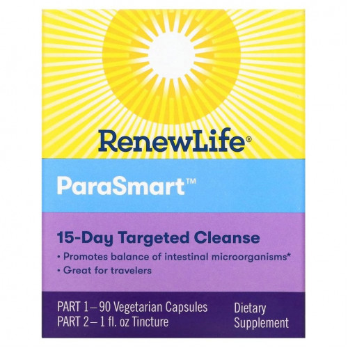 Renew Life, Направленное действие, ParaSmart, микробиологическое очищение, 15-дневная программа из 2 частей