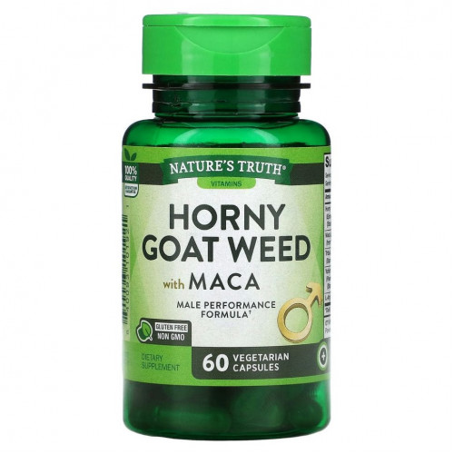 Nature's Truth, Травка из Horny Goat Weed с макой, 60 вегетарианских капсул