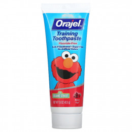 Orajel, Elmo Training Toothpaste, без фтора, от 3 месяцев до 4 лет, Berry Fun, 42,5 г (1,5 унции)