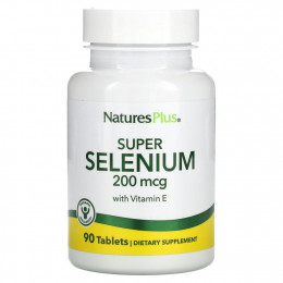 NaturesPlus, Super Selenium, высокоэффективный селен, 200 мкг, 90 таблеток