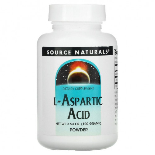 Source Naturals, порошок L-аспарагиновой кислоты, 100 г (3,53 унции)