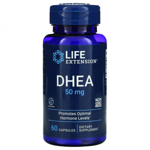 Life Extension, DHEA, 50 мг, 60 капсул