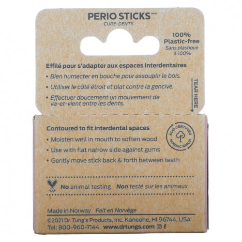 Dr. Tung's, Perio Sticks, X-Thin, 100 зубочисток