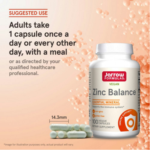 Jarrow Formulas, Zinc Balance, 100 вегетарианских капсул