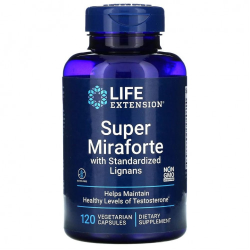 Life Extension, Super Miraforte со стандартизированными лигнанами, 120 вегетарианских капсул