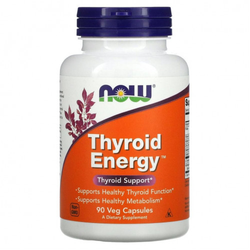 NOW Foods, Thyroid Energy, 90 растительных капсул