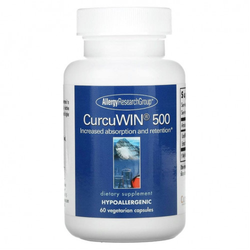 Allergy Research Group, CurcuWin 500, 60 вегетарианских капсул