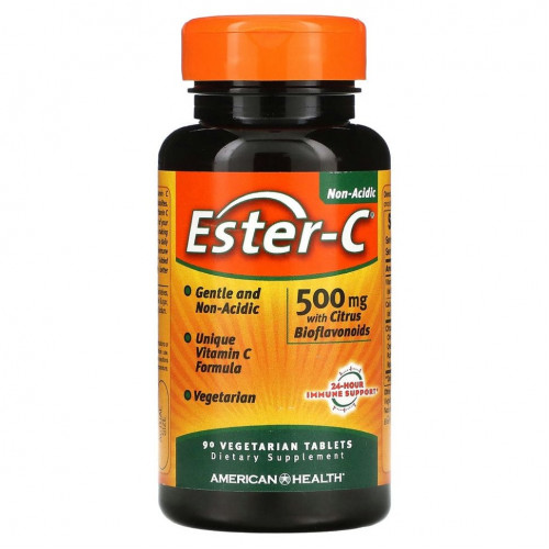 American Health, Ester-C, 500 мг, 90 вегетарианских таблеток