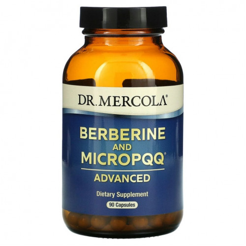 Dr. Mercola, Berberine and MicroPPQ, улучшенная формула, 90 капсул