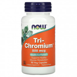 NOW Foods, Tri-Chromium, 500 мкг, 90 вегетарианских капсул