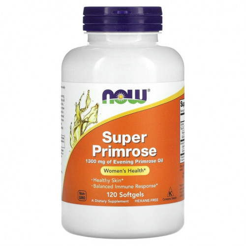 NOW Foods, Super Primrose, масло примулы вечерней, 1300 мг, 120 капсул