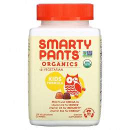 SmartyPants, Organics, комплекс для детей, вишня и ягодный микс, 120 вегетарианских жевательных таблеток