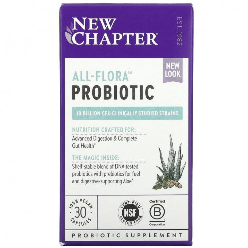 New Chapter, Probiotic All-Flora, 30 Vegan Capsules