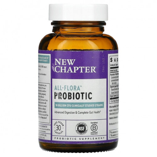 New Chapter, Probiotic All-Flora, 30 Vegan Capsules