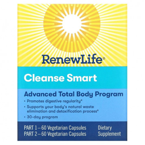 Renew Life, Advanced Cleanse Smart, 2 флакона, по 60 растительных капсул в каждом