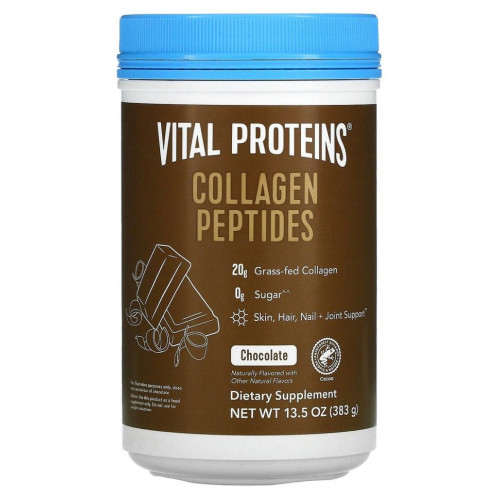 Vital Proteins, Коллагеновые пептиды, шоколад, 383 г (13,5 унции)