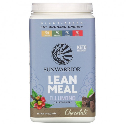 Sunwarrior, Illumin8 Lean Meal, шоколад, 1,59 фунта (720 г)