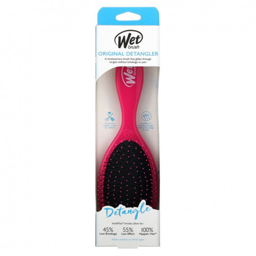 Wet Brush, Оригинальная расческа для распутывания волос, розовая, 1 щетка