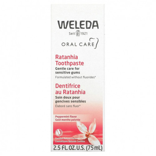 Weleda, Oral Care, зубная паста из ратании, со вкусом перечной мяты, 75 мл (2,5 жидк. Унции)