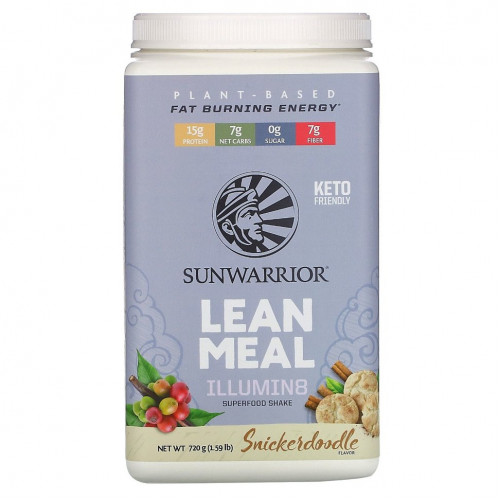 Sunwarrior, Illumin8 Lean Meal, Snickerdoodle, 720 г (1,59 фунта)