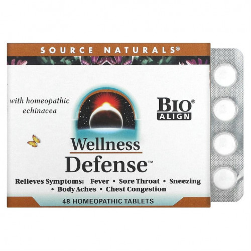 Source Naturals, Wellness Defense, 48 гомеопатических таблеток