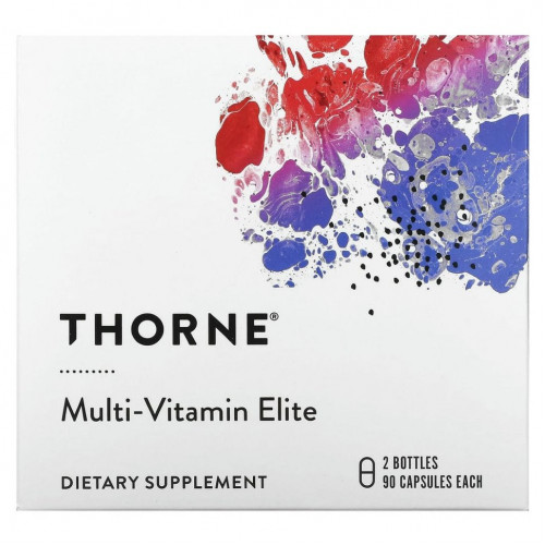 Thorne Research, Multi-Vitamin Elite, 2 флакона, по 90 капсул в каждом