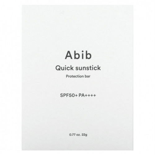 Abib, Quick Sunstick, маска для защиты от солнца, SPF 50+ PA ++++, 22 г (0,77 унции)