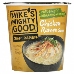 Mike's Mighty Good, Craft Ramen Cup, Куриный суп с раменом, 1,6 унции (48 г)