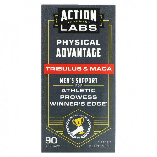 Action Labs, Для мужчин, Physical Advantage, якорцы и мака, 90 вегетарианских капсул