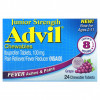 Advil, Junior Strength, жевательные таблетки, для возраста 2–11 лет, со вкусом винограда, 24 жевательные таблетки