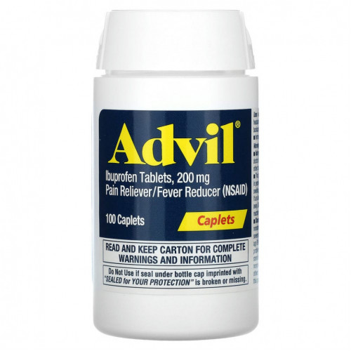 Advil, Таблетки ибупрофена, 200 мг, 100 капсул, покрытых оболочкой