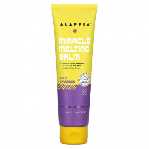 Alaffia, Miracle Melting Balm, дикая лаванда, 118 мл (4 жидк. Унции)