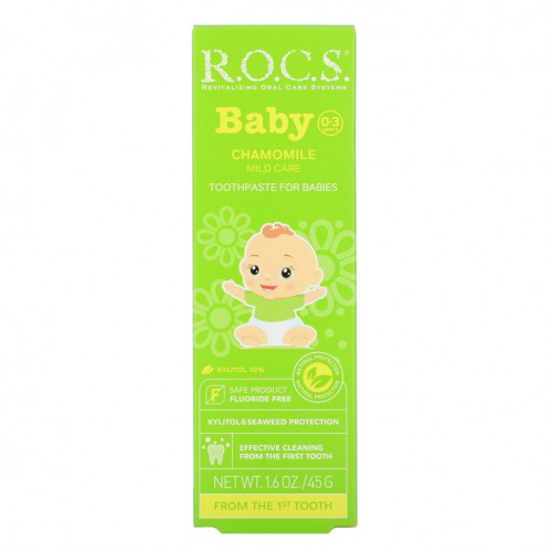 R.O.C.S., Baby, зубная паста с ромашкой, для детей 0?3 лет, 45 г (1,6 унции)