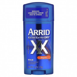 Arrid, Extra Extra Dry XX, твердый дезодорант-антиперспирант, обычный, 73 г (2,6 унции)