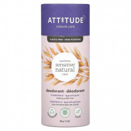 ATTITUDE, Oatmeal Sensitive Natural Care, дезодорант, ромашка, 85 г (3 унции)