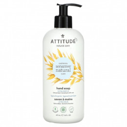 ATTITUDE, Oatmeal Sensitive Natural Care, мыло для рук, без запаха, 473 мл (16 жидк. Унций)