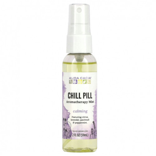 Aura Cacia, Chill Pill мист Essential Solutions, 2 жидких унции (59 мл)