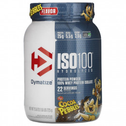 Dymatize Nutrition, ISO100, гидролизованный 100% изолят сывороточного протеина, шоколадный вкус, 725 г (1,6 фунта)