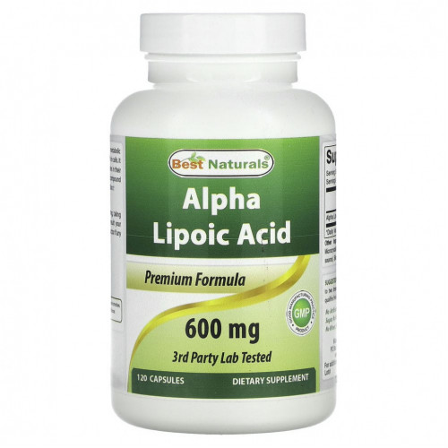 Best Naturals, Alpha Lipoic Acid, 600 mg, 120 Capsules