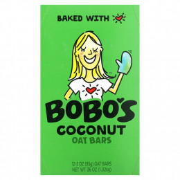 Bobo's Oat Bars, Кокосовые и овсяные батончики, 12 батончиков, по 85 г (3 унции)