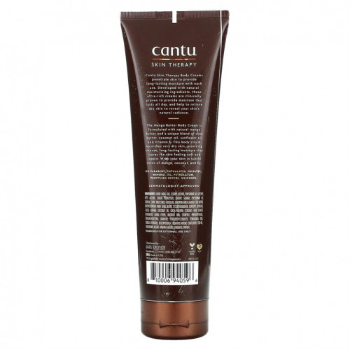 Cantu, Skin Therapy, успокаивающий крем для тела, для очень сухой кожи, масло манго, 240 г (8,5 унции)