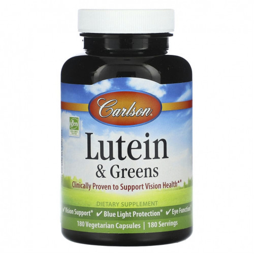 Carlson, Lutein & Greens, 180 Vegetarian Capsules